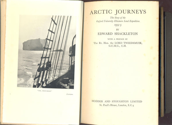Arctic Journeys: The Story of the Oxford University Ellesmere Land Expedition 1934-5 by Edward Shackleton FIRST EDITION