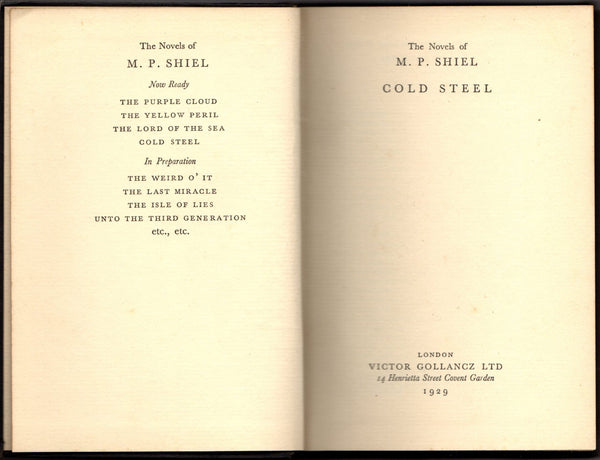 Cold Steel by M. P. Shiel