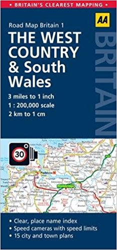 West Country & South Wales: AA Road Map Britain 1